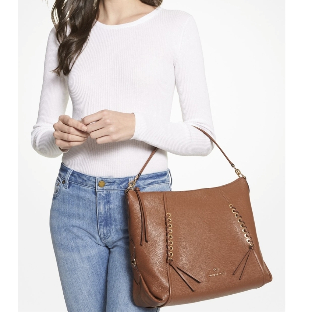Michael Kors Sia Large Hobo Brown Shoulder Bag - Picture 8 of 11